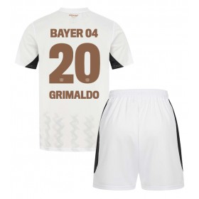 Dětské fotbalový komplet Bayer Leverkusen Alejandro Grimaldo #20 Venkovní košile 2024-25 Krátkým Rukávem